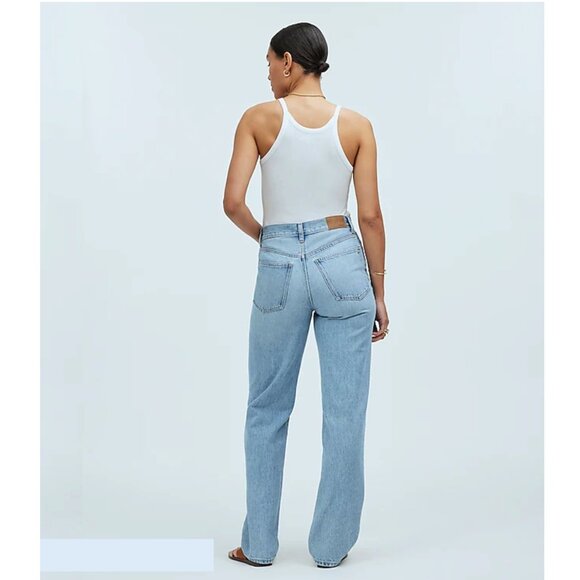 NWOT: Madewell Baggy Straight Jeans in Paxton Wash: Button-Front Size 30 x 31.5 - Picture 4 of 11